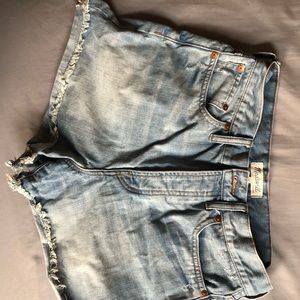 Highwaisted blue madewell shorts